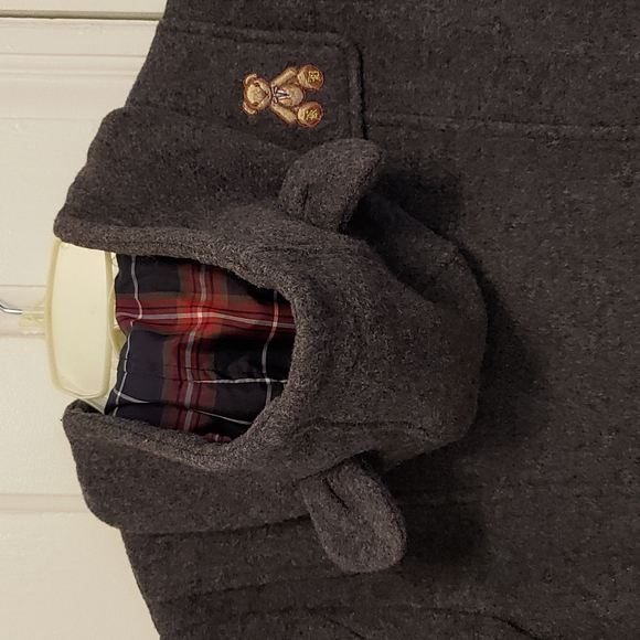 XS KnightsBridge gray wool/polyester fall jacket with hood (with ears!) - Picture 5 of 6